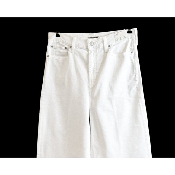 J. Crew Women's Five Pocket Wide Leg Trouser White Size 29 NWT - Picture 3 of 6